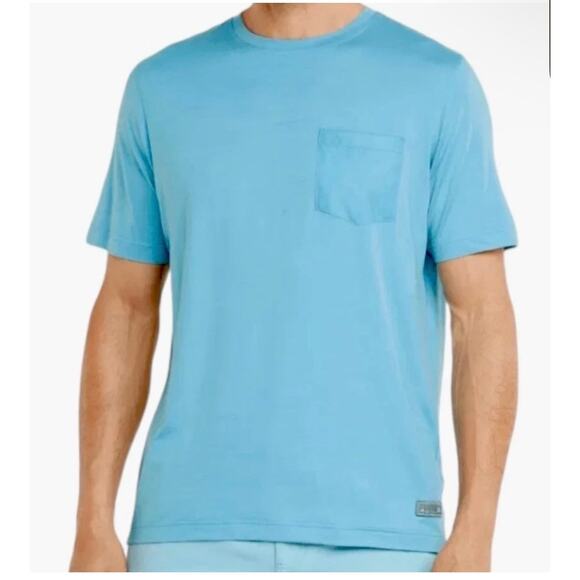 NWT! PUMA Cloudspun EGW Pushcart Pocket Tee Aqua Blue Golf XXL - Picture 1 of 5